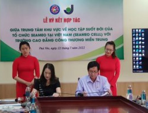 Trung tâm khu vực về học tập suốt đời của của tổ chức SEAMEO tại Việt Nam (SEAMEO CELLL) ký kết hợp tác với trường Cao đẳng Công Thương miền Trung.