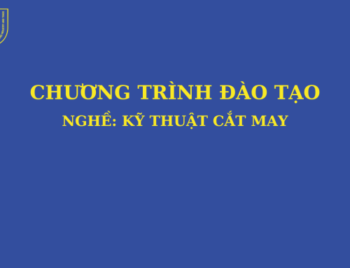 Chương trình đào tạo Sơ cấp Kỹ thuật cắt may