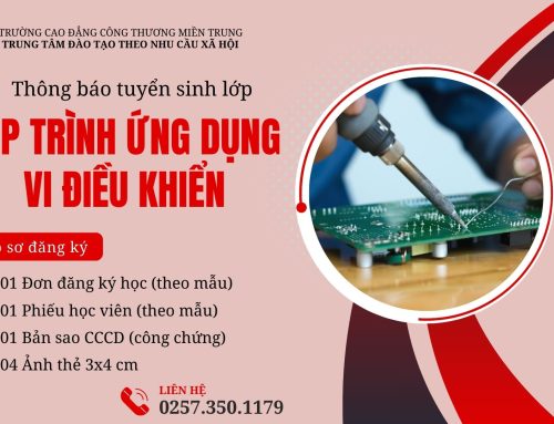 Thông báo tuyển sinh lớp Lập trình ứng dụng vi điều khiển