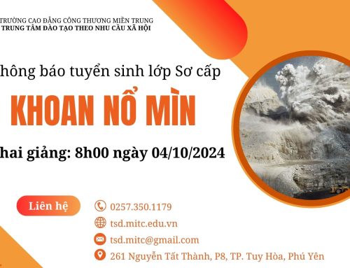 Thông báo tuyển sinh lớp Khoan nổ mìn