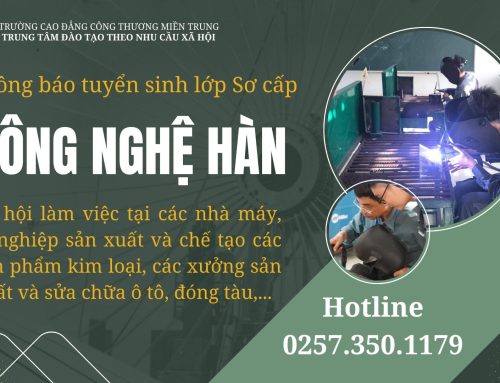 Thông báo tuyển sinh lớp Sơ cấp Công nghệ hàn