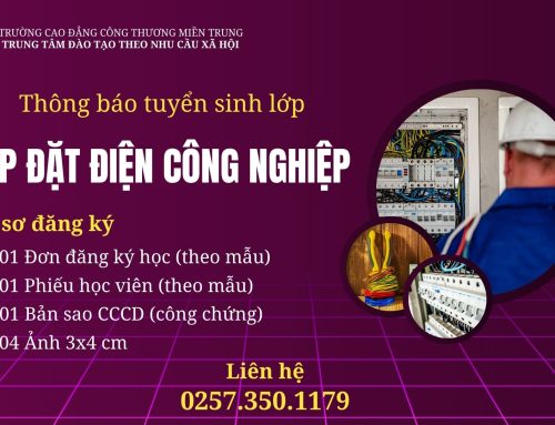 Thông báo tuyển sinh lớp Lắp đặt điện công nghiệp