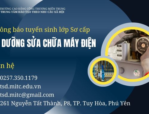 Thông báo tuyển sinh lớp Sơ cấp Bảo dưỡng sửa chữa máy điện