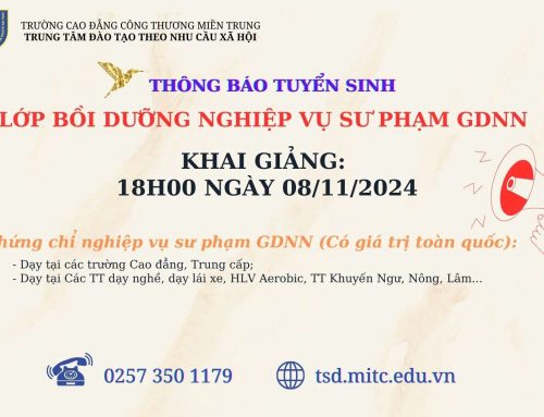 Thông báo tuyển sinh lớp Nghiệp vụ sư phạm dạy trình độ Sơ cấp; dạy trình độ Trung cấp, trình độ Cao đẳng