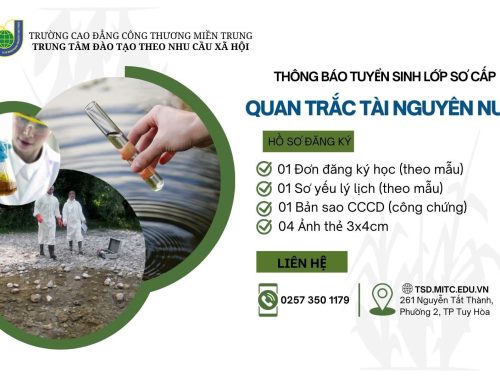 Thông báo tuyển sinh lớp Sơ cấp Quan trắc tài nguyên nước