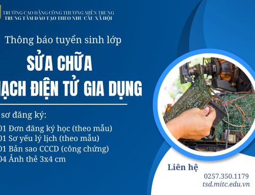 Thông báo tuyển sinh lớp Sơ cấp Sửa chữa mạch điện tử gia dụng