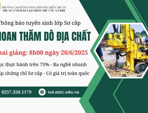 Thông báo tuyển sinh lớp Sơ cấp Khoan thăm dò địa chất