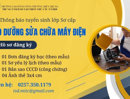 Thông báo tuyển sinh lớp Sơ cấp Bảo dưỡng sửa chữa máy điện