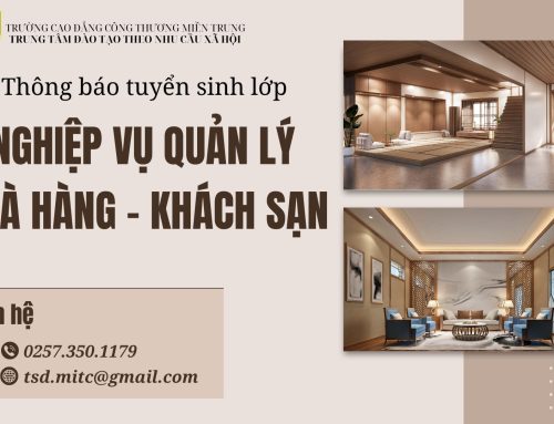 Thông báo tuyển sinh lớp Nghiệp vụ quản lý nhà hàng – khách sạn