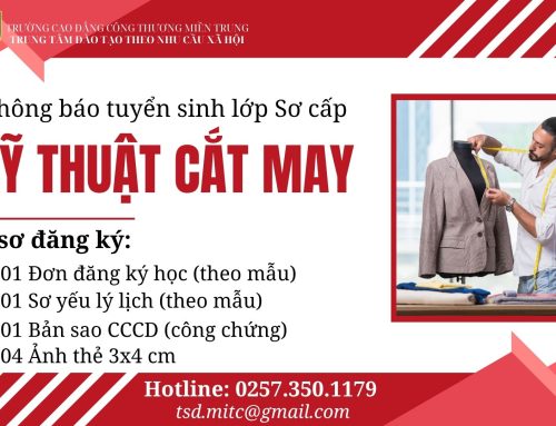 Thông báo tuyển sinh lớp Sơ cấp Kỹ thuật cắt may
