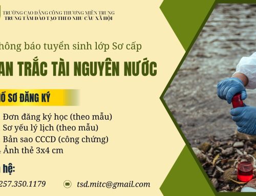 Thông báo tuyển sinh lớp Sơ cấp Quan trắc tài nguyên nước