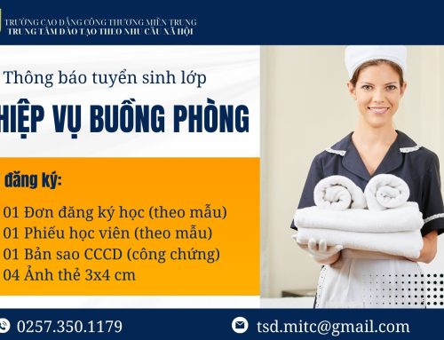 Thông báo tuyển sinh lớp Nghiệp vụ buồng phòng