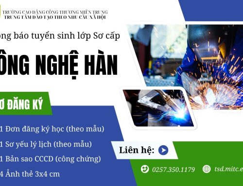 Thông báo tuyển sinh lớp Sơ cấp Công nghệ hàn