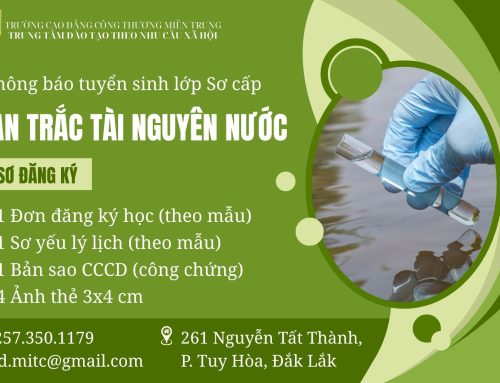 Thông báo tuyển sinh lớp Sơ cấp Quan trắc tài nguyên nước