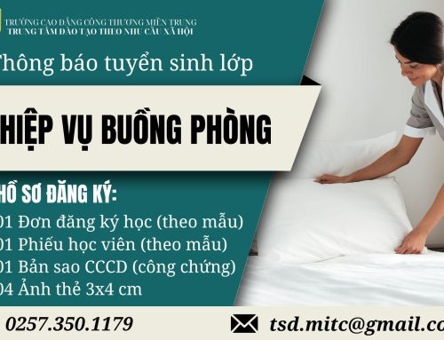 Thông báo tuyển sinh lớp Nghiệp vụ buồng phòng