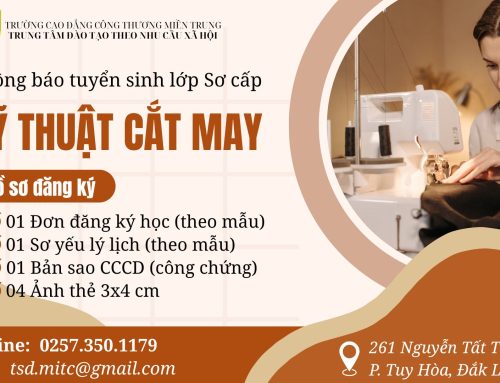 Thông báo tuyển sinh lớp Sơ cấp Kỹ thuật cắt may