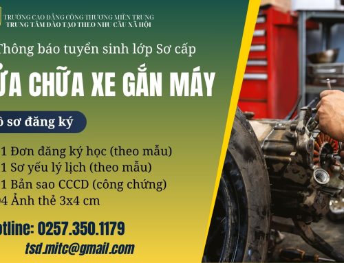 Thông báo tuyển sinh lớp Sơ cấp Sửa chữa xe gắn máy