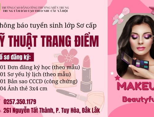 Thông báo tuyển sinh lớp Sơ cấp Kỹ thuật trang điểm