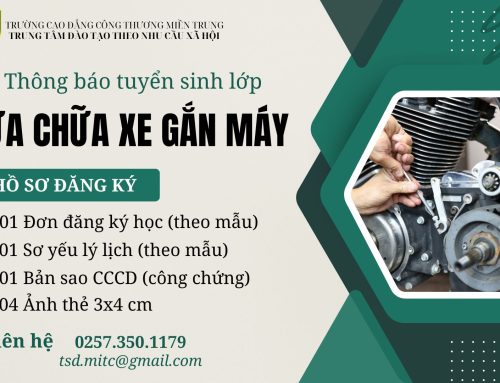Thông báo tuyển sinh lớp Sơ cấp Sửa chữa xe gắn máy