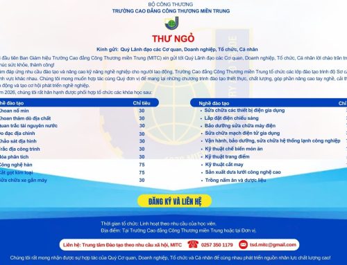 Các nghề và chỉ tiêu tuyển sinh trình độ Sơ cấp năm 2026