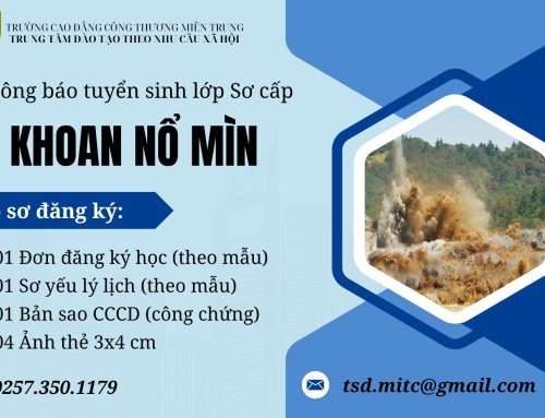 Thông báo tuyển sinh lớp Sơ cấp Khoan nổ mìn