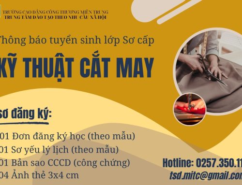 Thông báo tuyển sinh lớp Sơ cấp Kỹ thuật cắt may