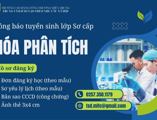 Thông báo tuyển sinh lớp Sơ cấp Hóa phân tích